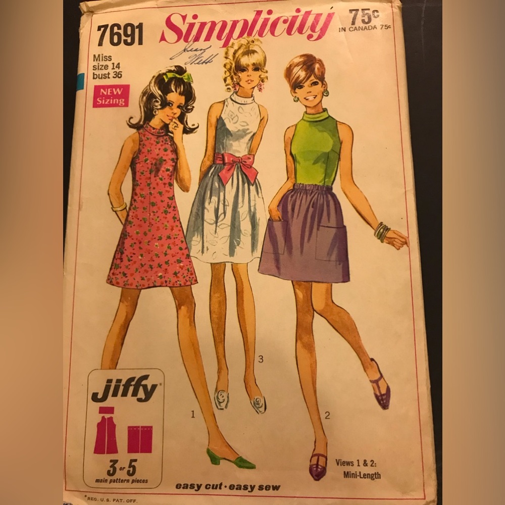 Size 14 Simplicity Vintage (used) Pattern 7691